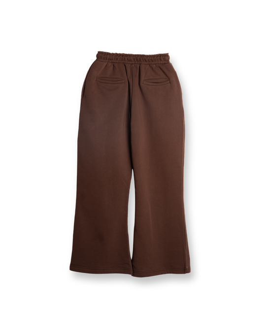 Brown Relaxed-Fit Fleece Trousers