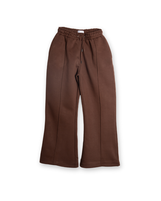 Brown Relaxed-Fit Fleece Trousers