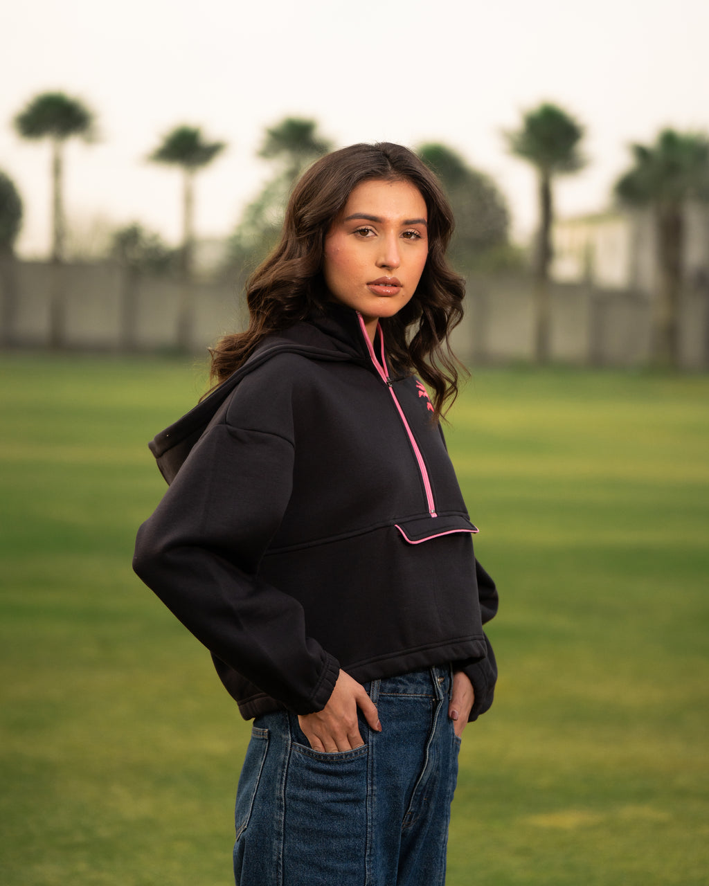 Premium Midnight Black Quarter-Zip Pullover