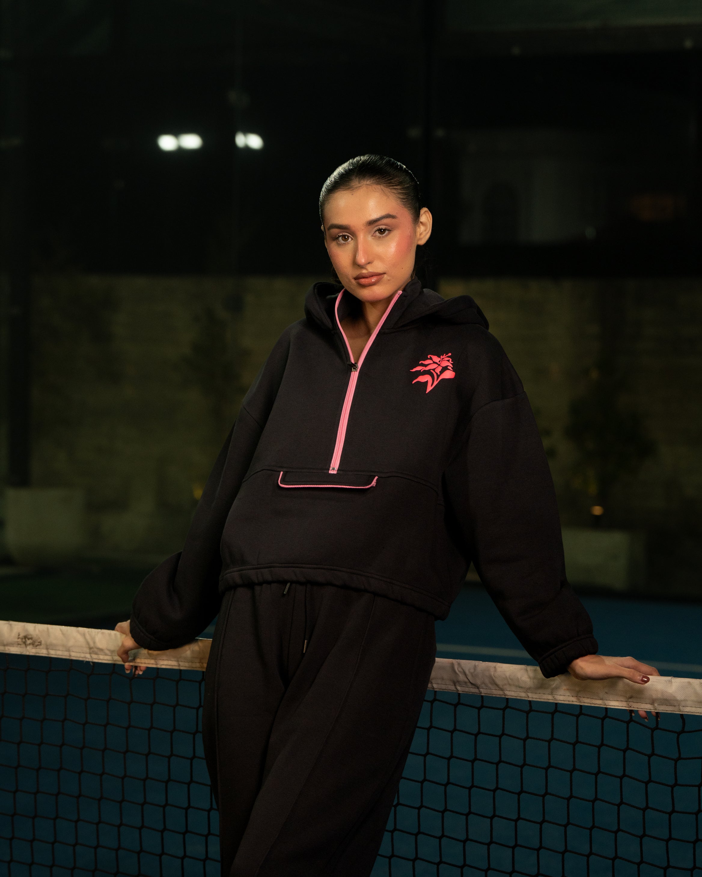 Premium Midnight Black Quarter-Zip Pullover