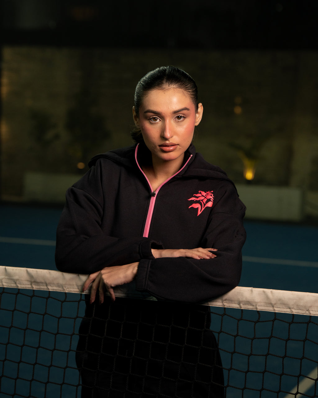 Premium Midnight Black Quarter-Zip Pullover