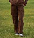 Brown Relaxed-Fit Fleece Trousers